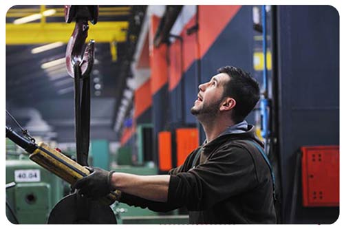 Man working in a factory