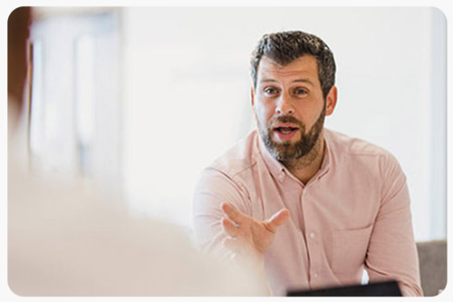 Man in a business meeting