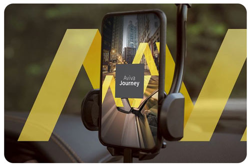 cellphone displaying the Aviva Journey app