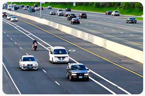 cars driving on highway