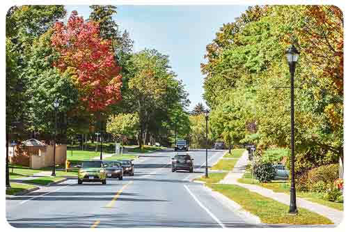 cars driving on the road