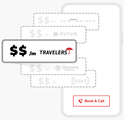 Image of smart phones with car insurance calculations