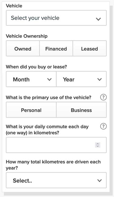 vehicle information page image