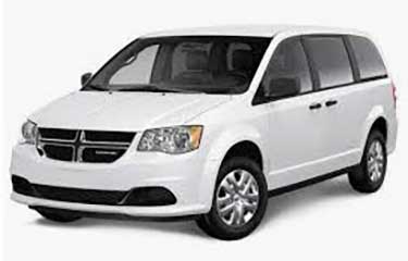 white dodge caravan