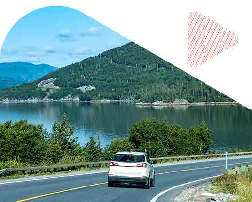 Driving Along Bonne Bay on Highway