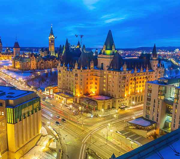 Downtown Ottawa city skyline