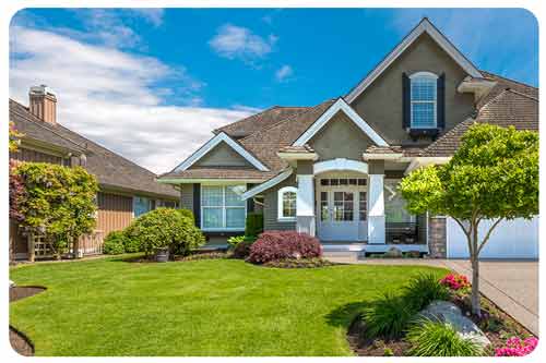 Front of home and front lawn