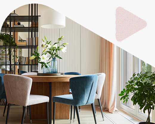 dining room with  dining table  abd chairs