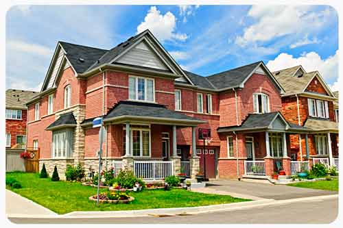 Homes in a neighborhood