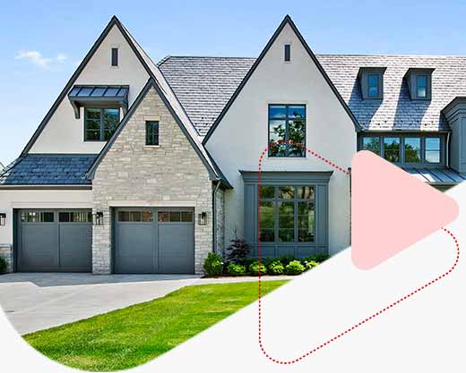 luxury house with nicely designed front yard