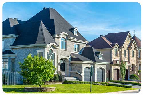 Brick houses in neighbourhood