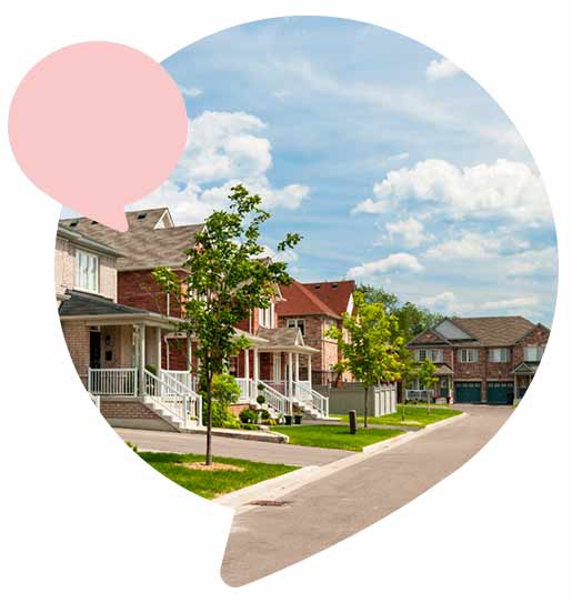 Homes on a neigborhood street