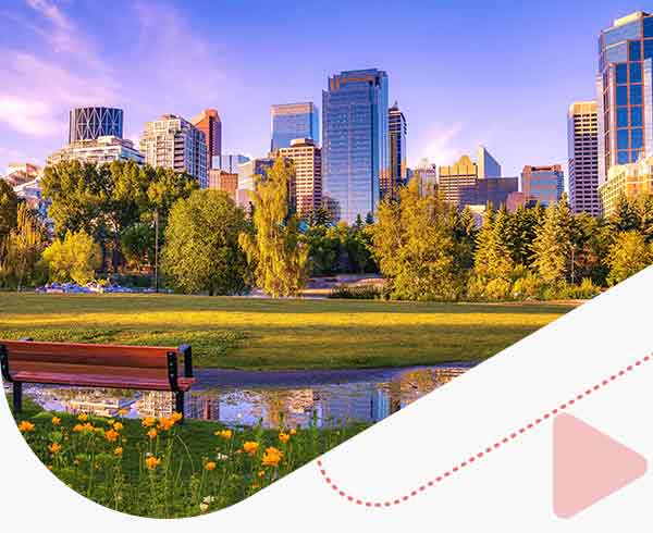 views of downtown Calgary