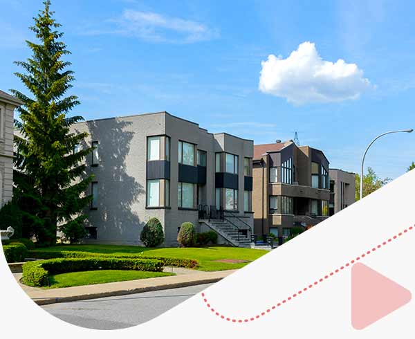 modern large grey houses with huge windows