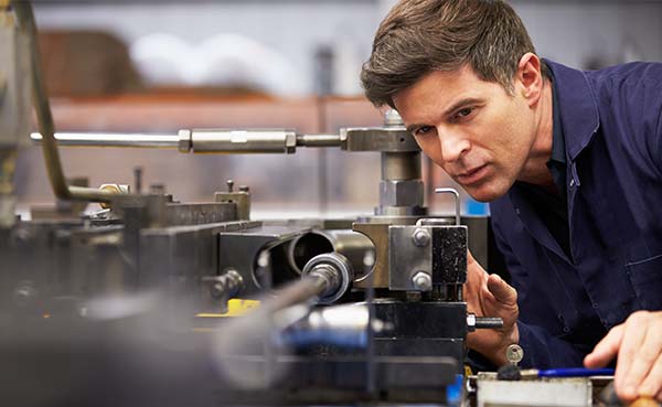 factory Engineer Operating a tube bender