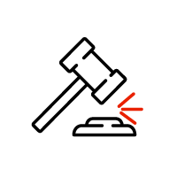Icon of judge's gavel