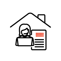 Icon of home and woman