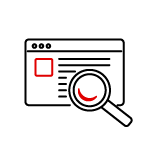 icon of form and magnifying glass