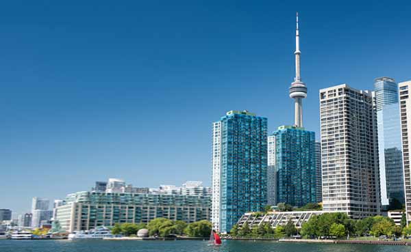 Toronto city skyline and condos