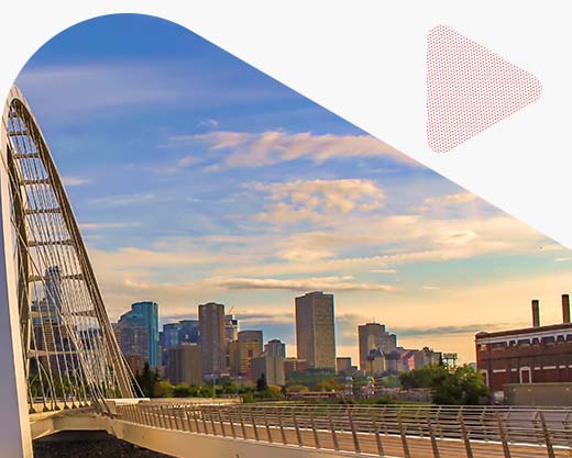 Edmonton downtown at sunset