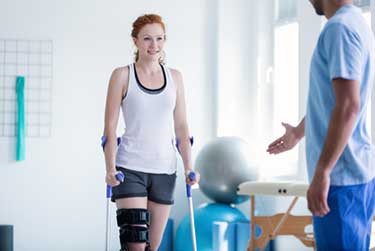 woman in a rehab centre