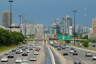 Highway with traffic