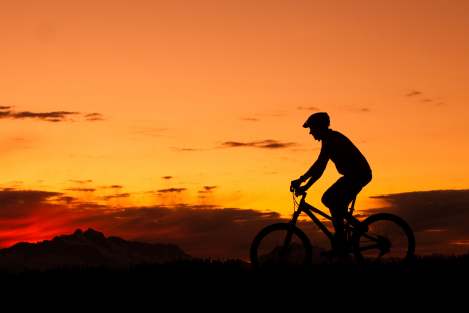 sunset with bike