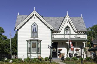 White Heritage House In Suburb