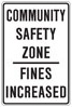 Community safety zone sign