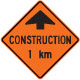 construction ahead sign