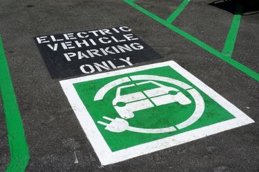 EV green parking spot