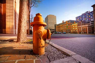 Fire hydrant beside road