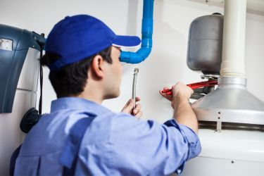 hot water tank repair man