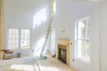 Interior of house being repaired