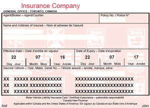 Proof Of Car Insurance In Ontario New Digital Pink Slips