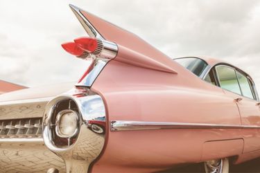light pink vintage vehicle