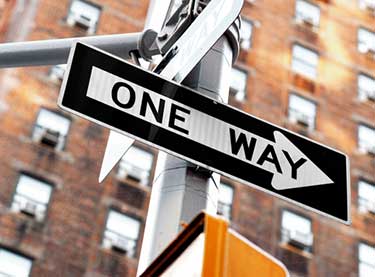 one way street sign