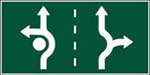 roundabout choose lane sign