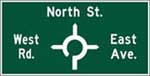 roundabout intersections sign