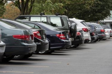 row of parked cars