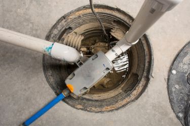 sump pump in home basement