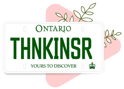 ThinkInsure green licence plate
