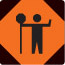 traffic control person ahead