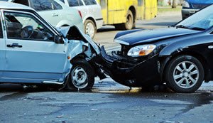 two damaged cars after a collision