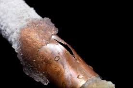 frozen copper pipe