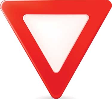 yield sign roundabout ahead